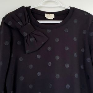 kate spade new york Glitter Dot Bow Sweatshirt